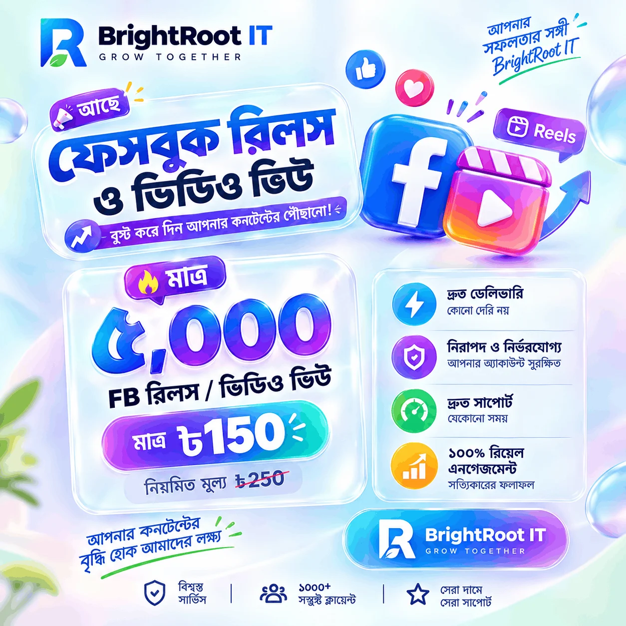 ৫,০০০ মনিটাইজেশন উপযোগী ভিউ (Non-Drop গ্যারান্টি)
